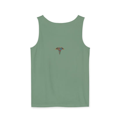 Tattooed Nurse Garment-Dyed Tank Top, Gift for Nurses, Casual Summer Wear