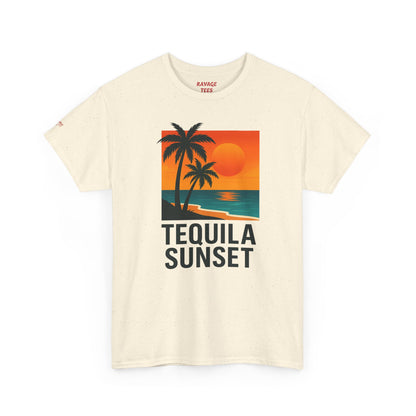 Tequila Sunset Beachwear Tee, Tropical Vibes