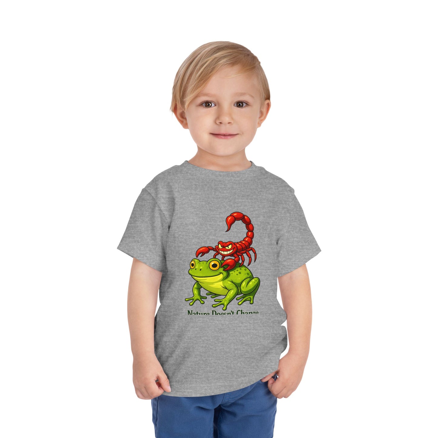 Toddler Tee - Cute Frog Riding Scorpion Graphic