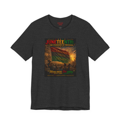 Juneteenth Standard of Freedom — 'Many Voices One Victory' Graphic Tee