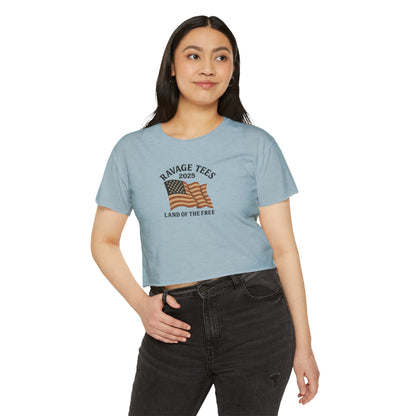 RAVAGE Crop Top: "Land of the Free"