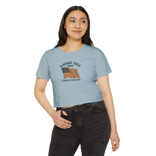 RAVAGE Crop Top: "Land of the Free"