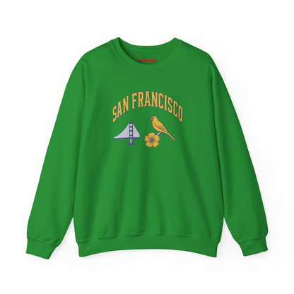 RAVAGE San Francisco - City Vibe Sweatshirt | Unisex Cardinal Crewneck, Cozy Fall Fashion, Casual Wear, Bird Lover Gift Idea