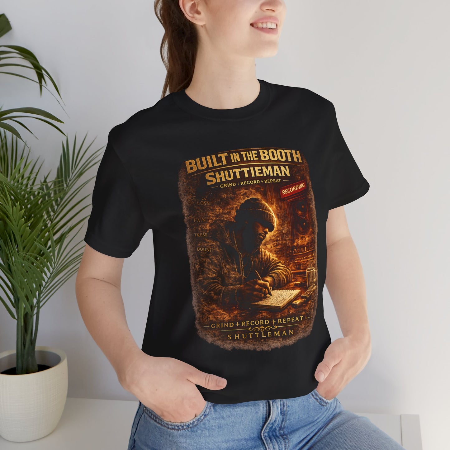 Built In The Booth Tee — Shutt1eman Recording Studio Graphic T‑Shirt