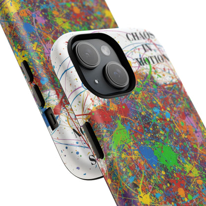 Vibrant Tough Phone Case with Abstract Design – Chaos in Motion Phone Case