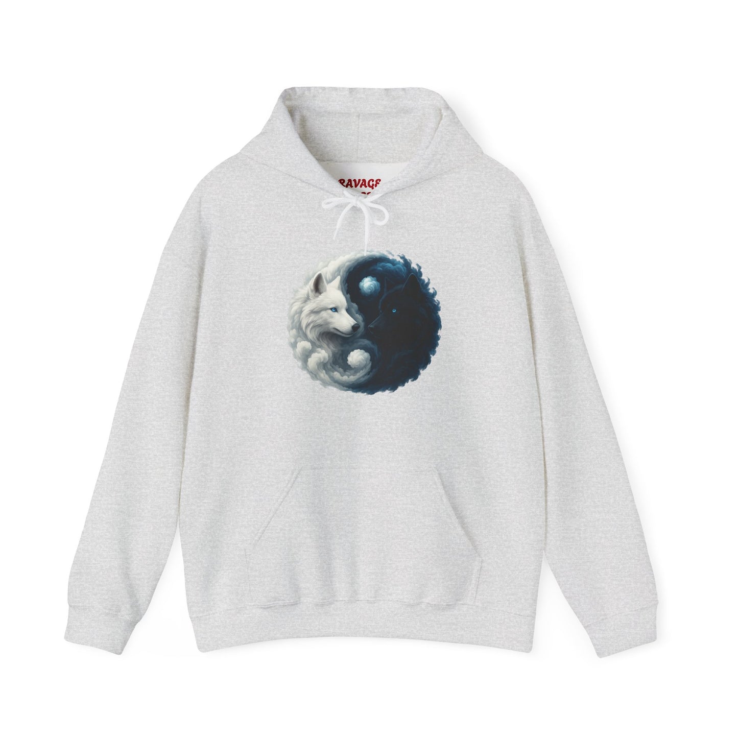 Yin Yang Wolf Sweatshirt: Spiritual Harmony Wildlife Pullover