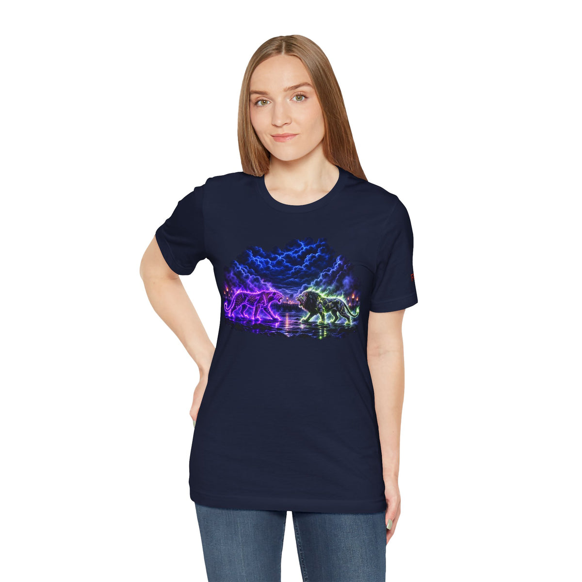 Neon Nebula Predator Clash Graphic Tee