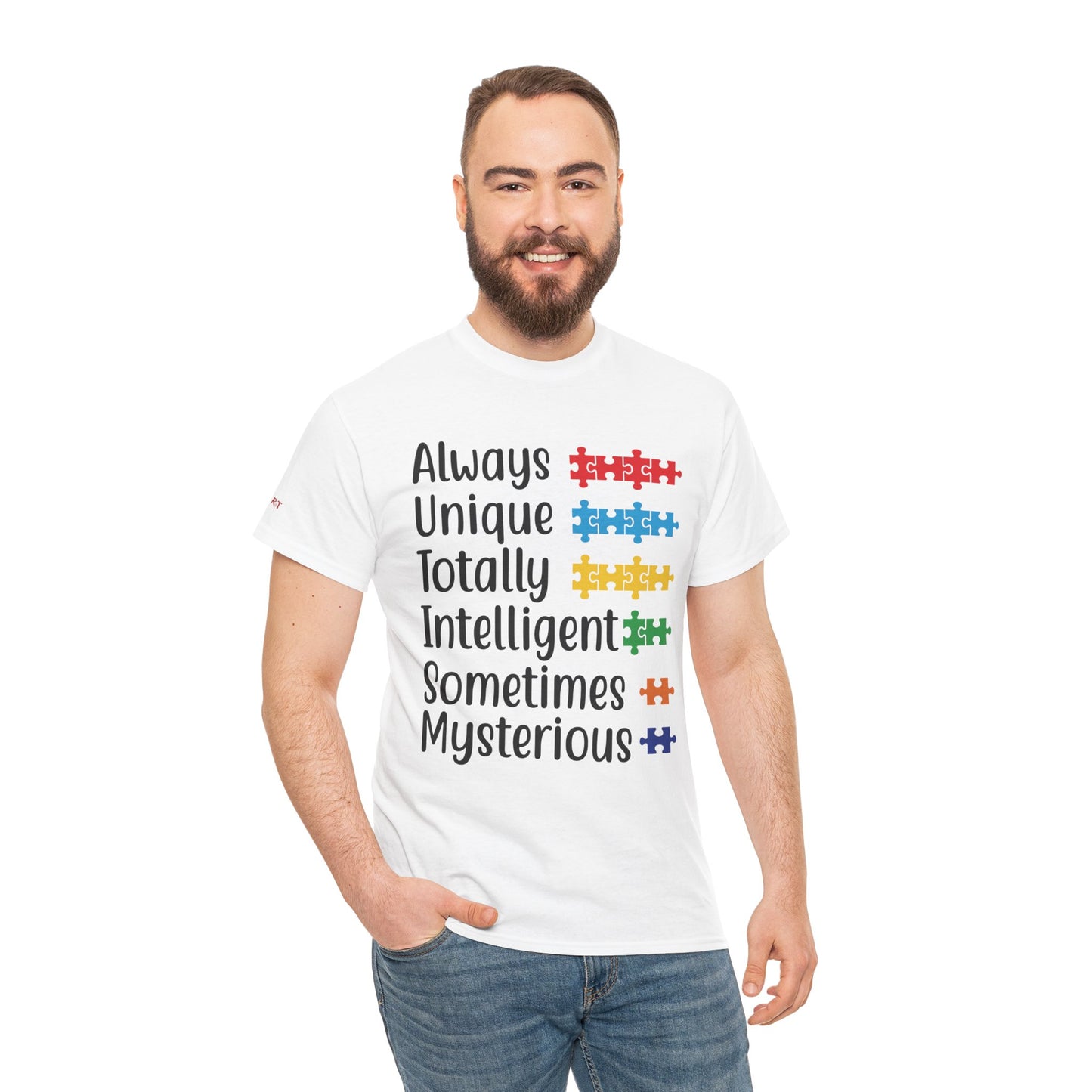 Unisex Autism Awareness Tee - Unique Puzzle Design, Perfect Gift for Friends, Family, and Supporters