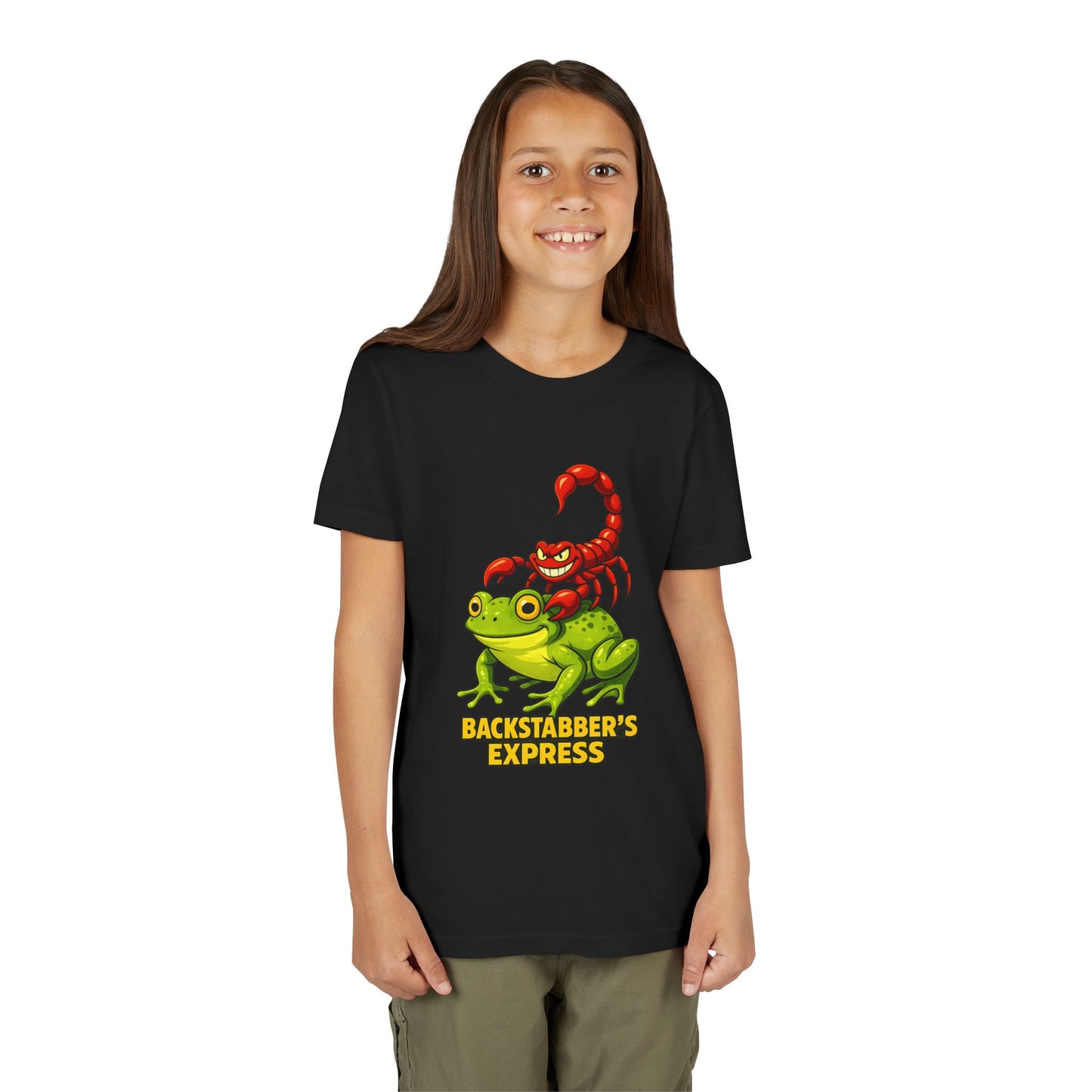 Youth Tee - "Backstabber's Express" Frog & Scorpion Graphic