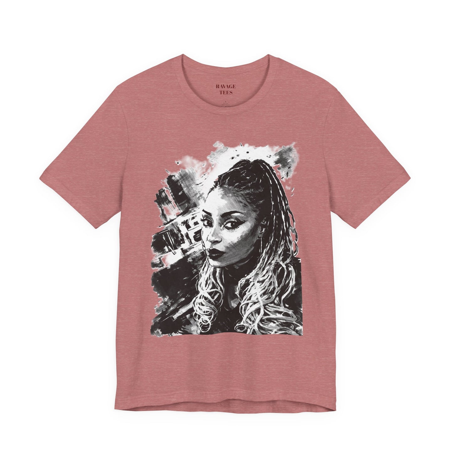 Personalize Black & White Ink Print T-Shirt