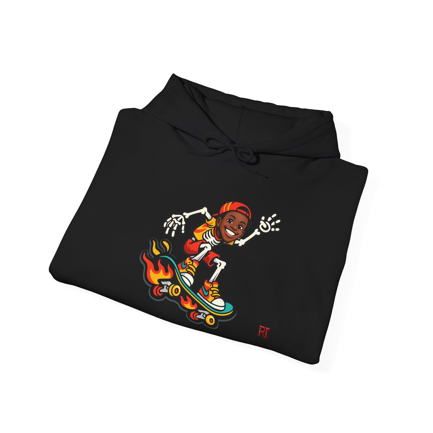 Retro Skateboard Flame Hoodie