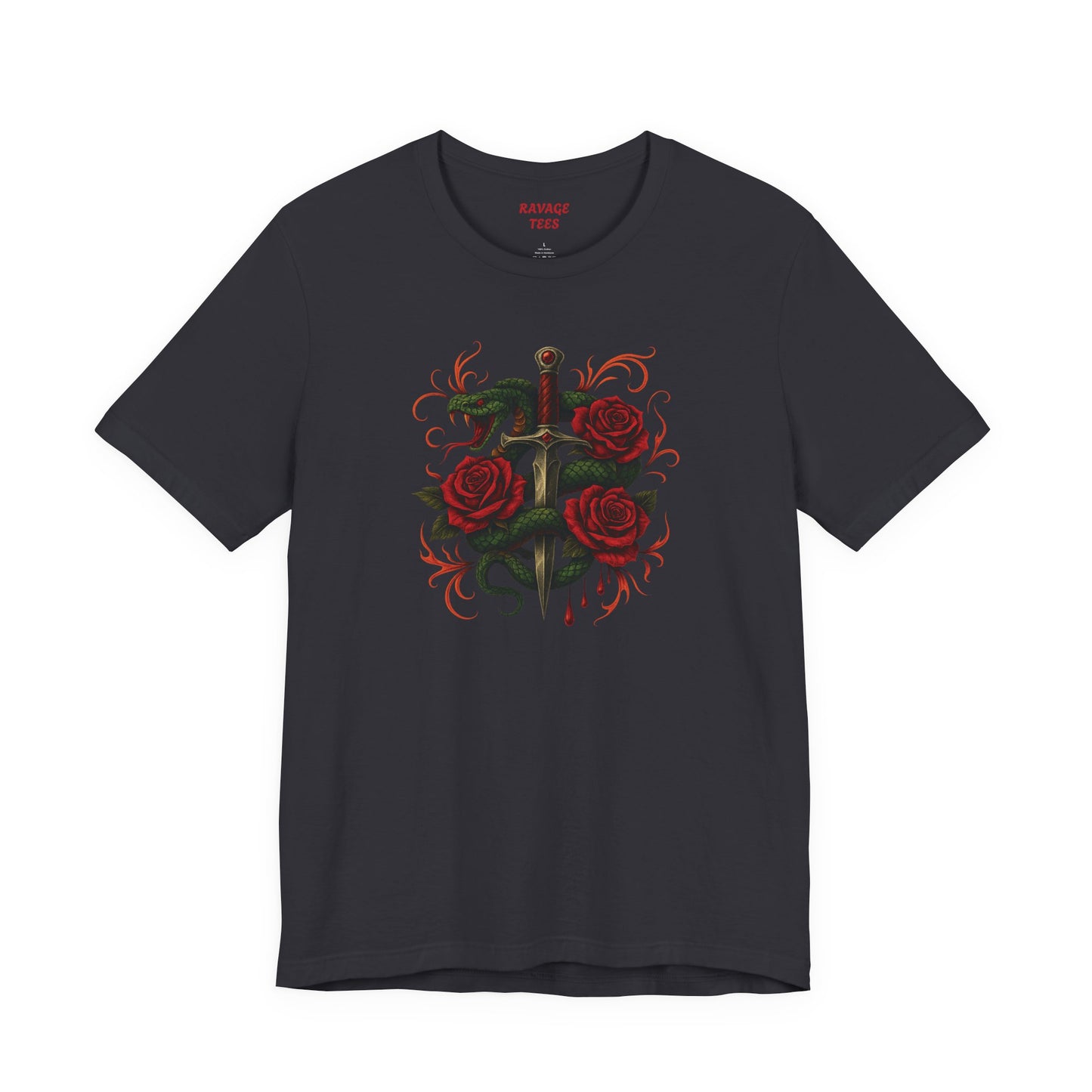 Edgy Rose Design Vintage Tee