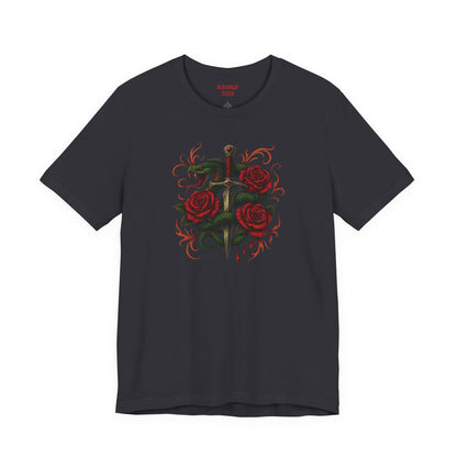 Edgy Rose Design Vintage Tee
