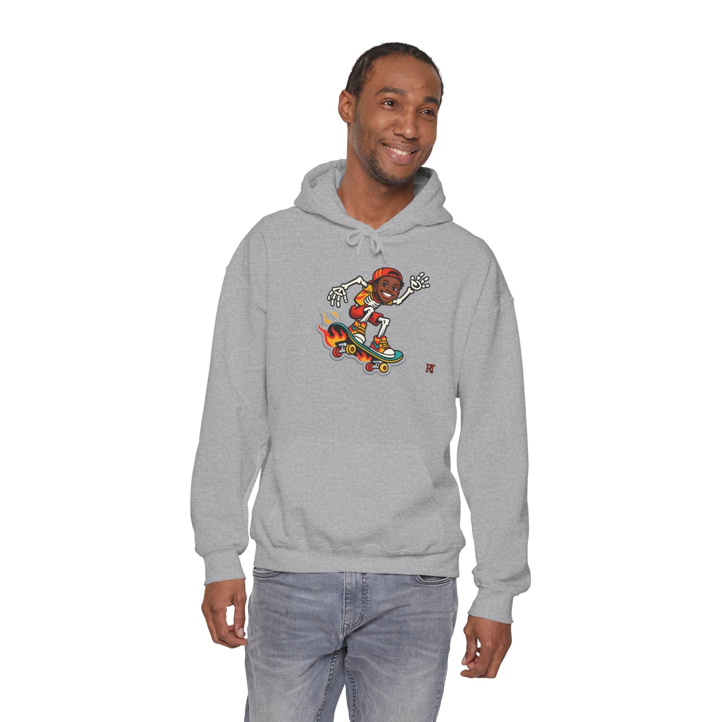 Retro Skateboard Flame Hoodie