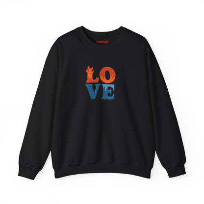 Patriotic Love Sweatshirt | Unisex Crewneck, Cozy Top for Celebrations, Gifts, Independence Day, Casual Style, Everyday Comfort