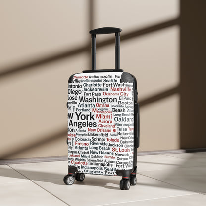 City Adventure Map Travel Suitcase