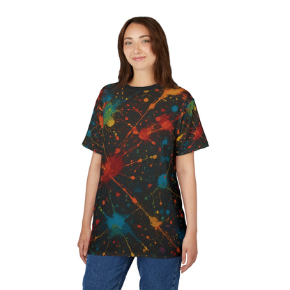 Art of Impact Colorful Splatter Unisex Tee, Eye-Catching Urban Graphic T-Shirt