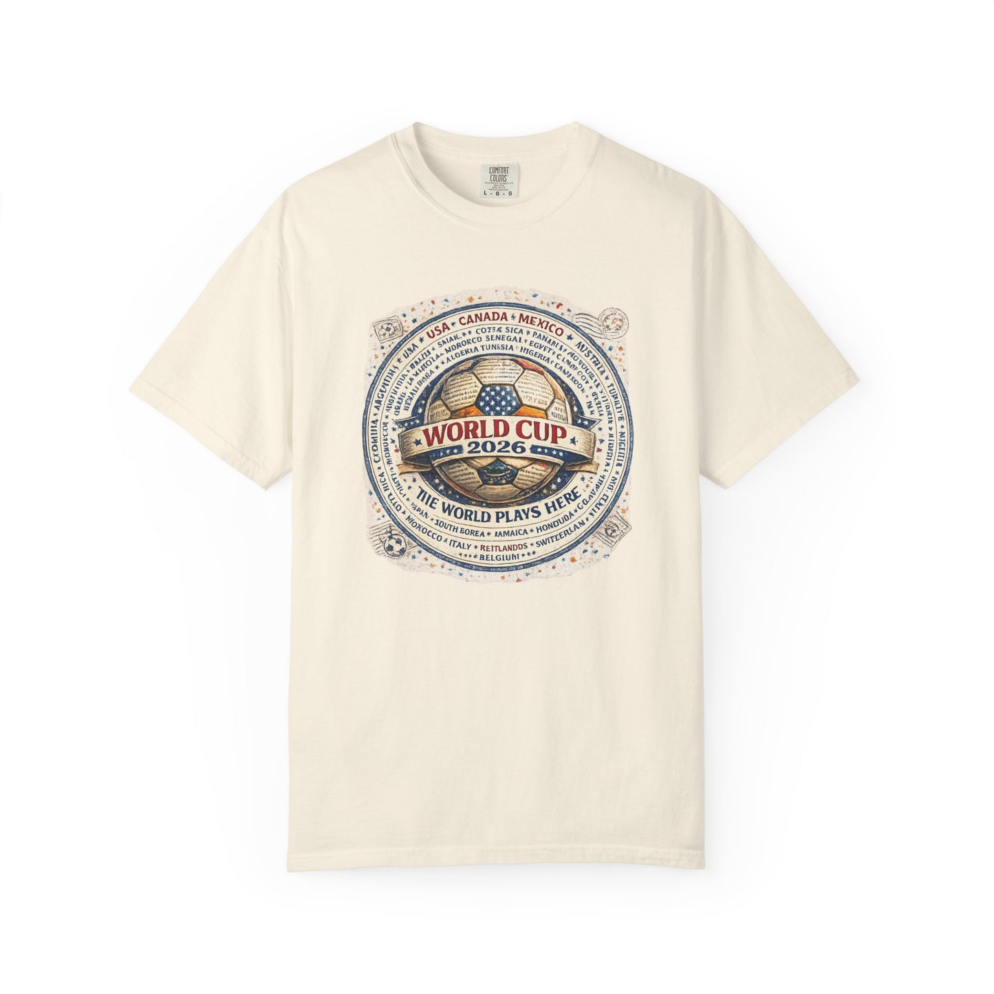 World Cup 2026 Vintage Soccer T-Shirt — USA Canada Mexico Tournament Tee