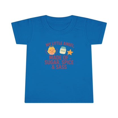 Toddler T-Shirt - My Little Angel - Made of Sugar, Spice & Sass - Cute Gift for Birthday, Baby Shower, Toddler Playdates, Everyday Wear