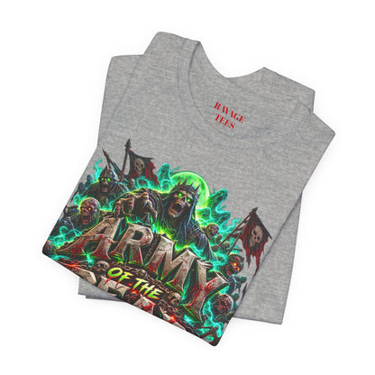 Army of the Dead Graphic T-Shirt – Neon Zombie Horror Tee
