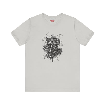 Snake & Dagger Tee: Edgy Unisex Tattoo-Style Graphic Shirt