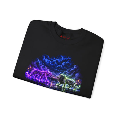Neon Nebula Predator Clash Graphic Sweatshirt