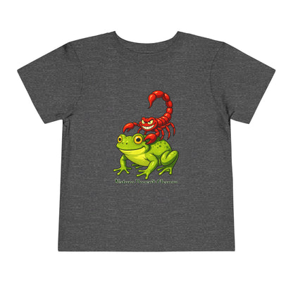 Toddler Tee - Cute Frog Riding Scorpion Graphic