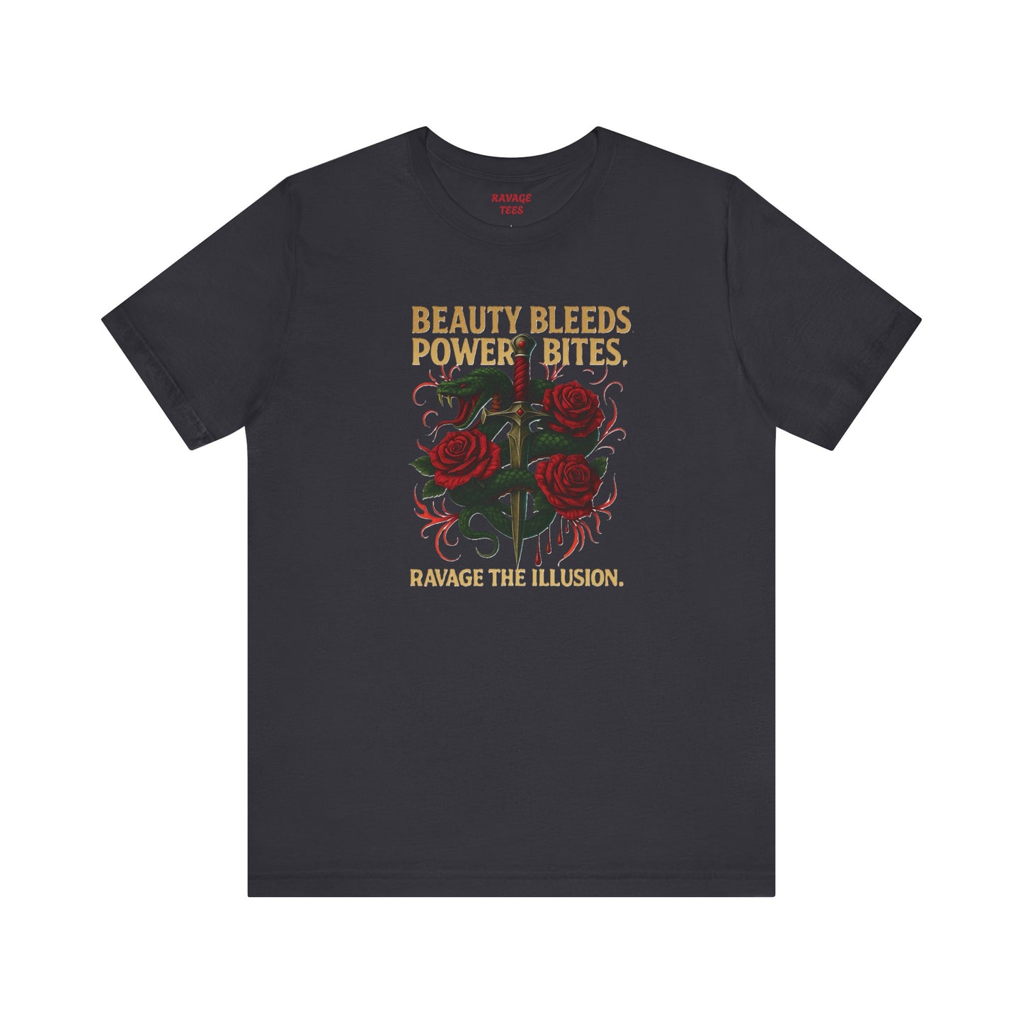 "Beauty Bleeds" Tee: Dark Aesthetic Unisex Graphic T-Shirt