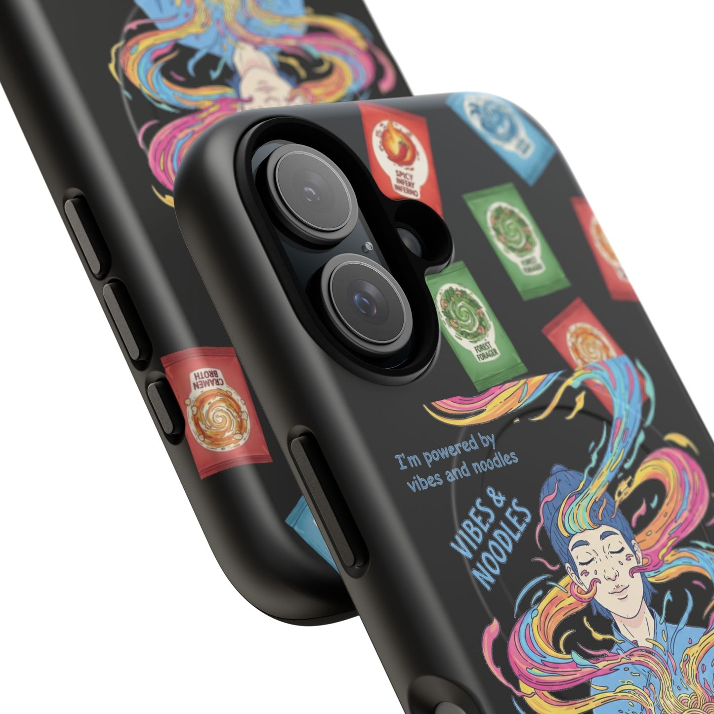 Noodle Lover Phone Case: Vibrant Cute Foodie Magnetic Anime Style