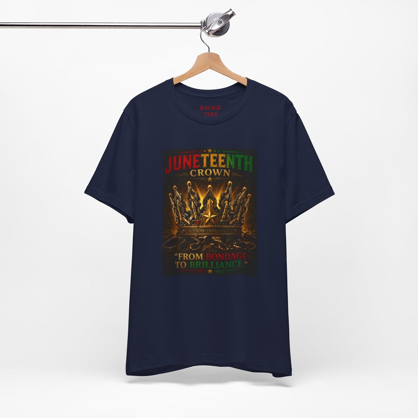 Juneteenth Crown Tee — "From Bondage to Brilliance"