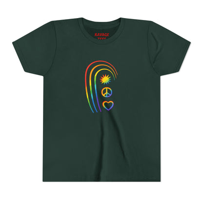 Youth Rainbow Peace & Love Tee