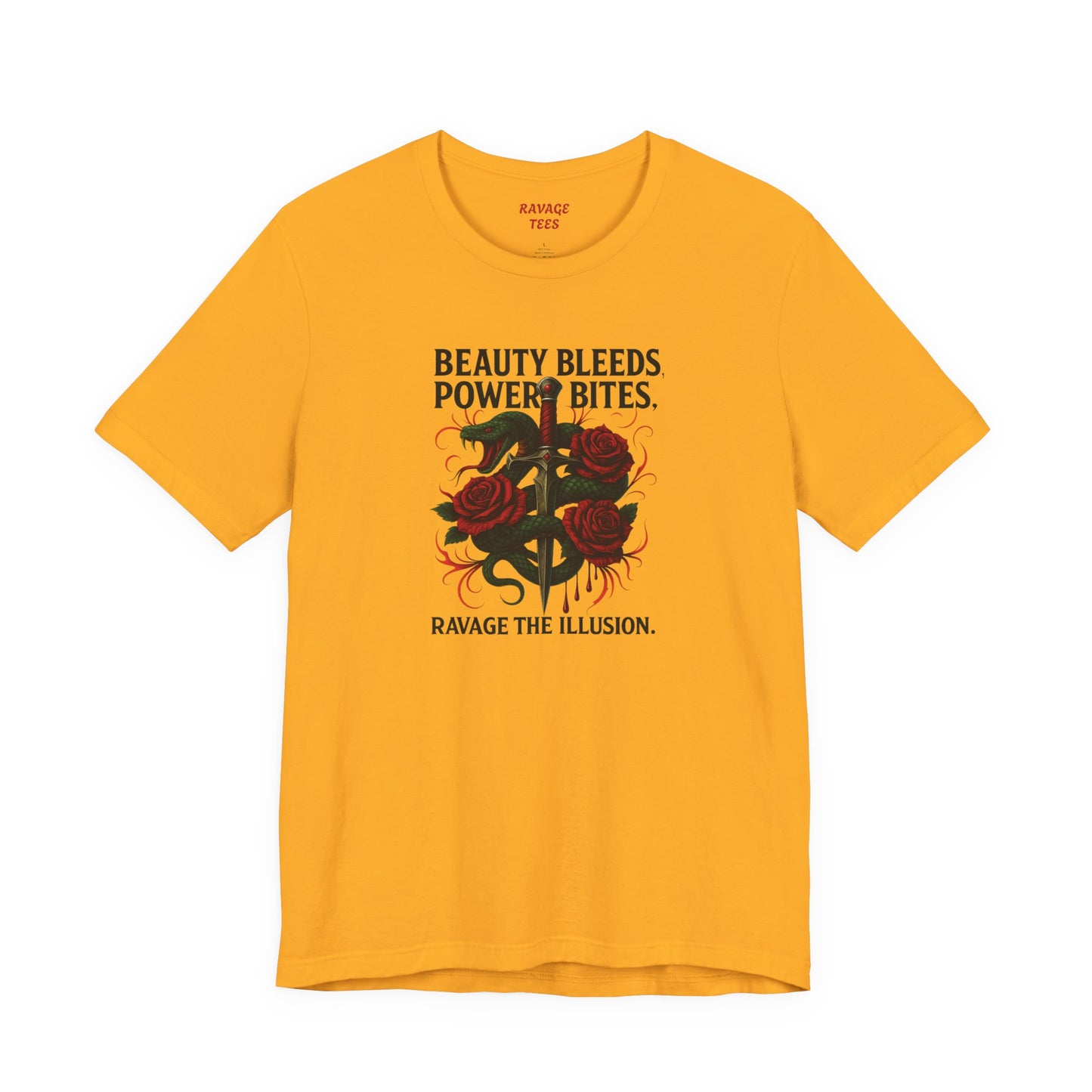 "Beauty Bleeds" Tee: Dark Aesthetic Unisex Graphic T-Shirt