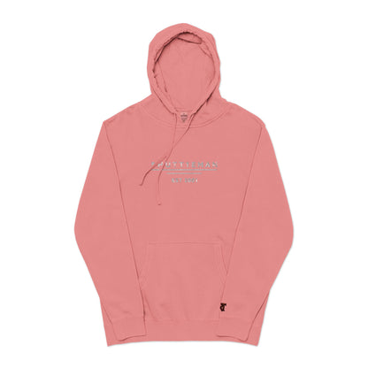 Shutt1eman Embroided Vintage Pigment Black-Dyed Hoodie