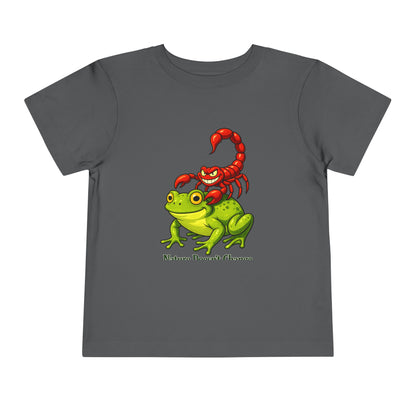 Toddler Tee - Cute Frog Riding Scorpion Graphic