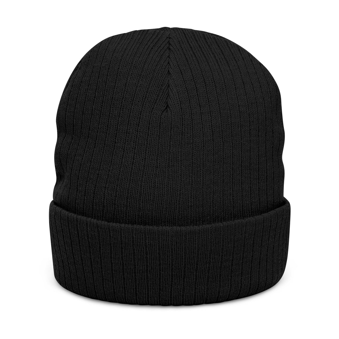 Embroidered Ribbed Beanie — “SHUTTLEMAN EST 2001” Cozy Knit Hat