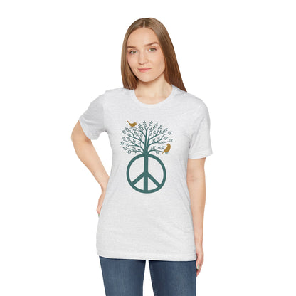 Peace Tree T-Shirt with Birds – Eco Nature Graphic Tee