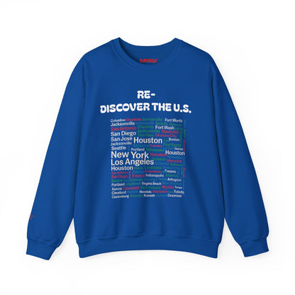 City Map Crewneck Sweatshirt, Cozy Urban Style for Travel Lovers or Travel Enthusiasts