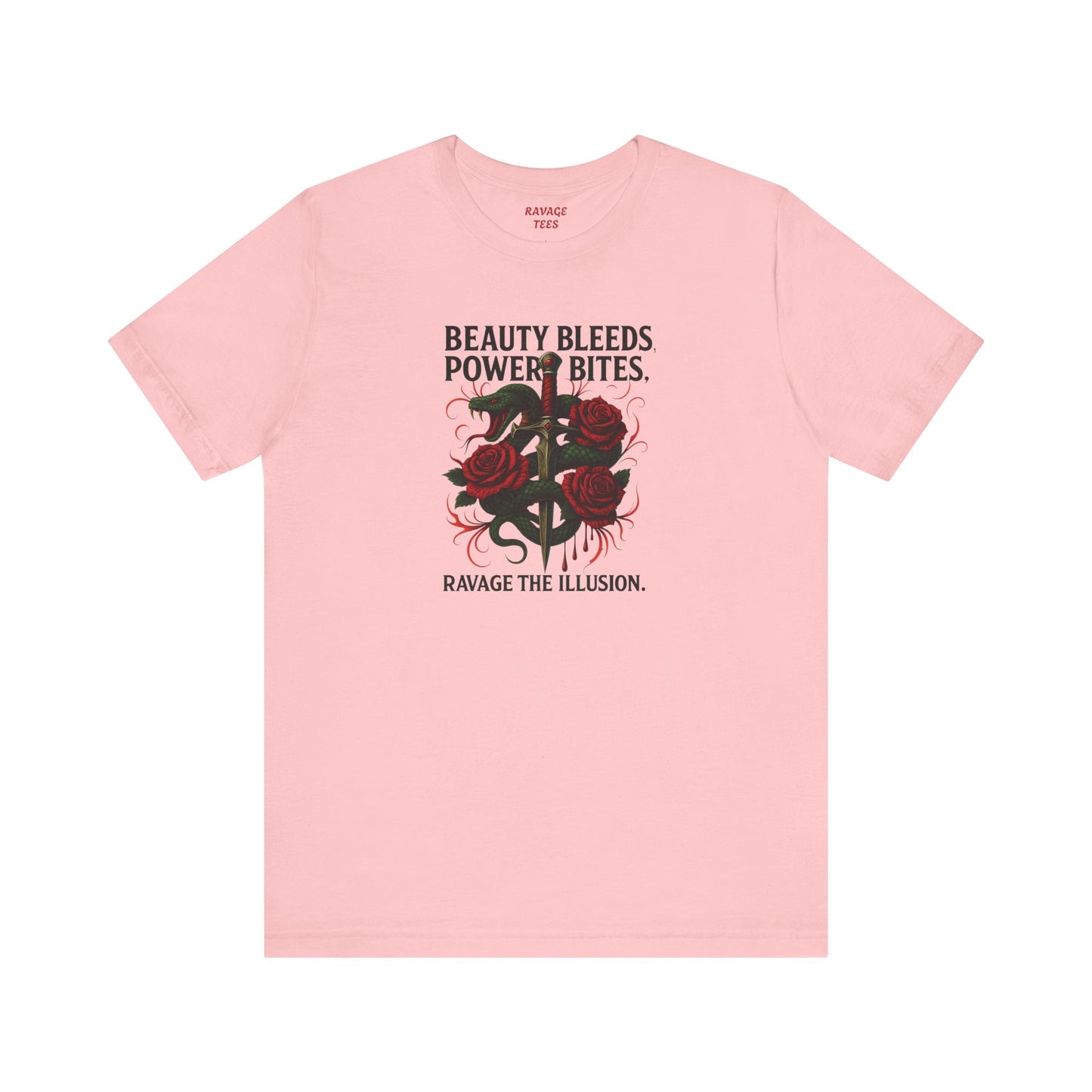 "Beauty Bleeds" Tee: Dark Aesthetic Unisex Graphic T-Shirt