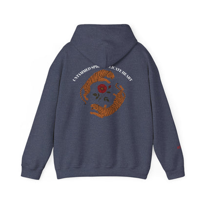 Black Tiger & Rose Graphic Hoodie