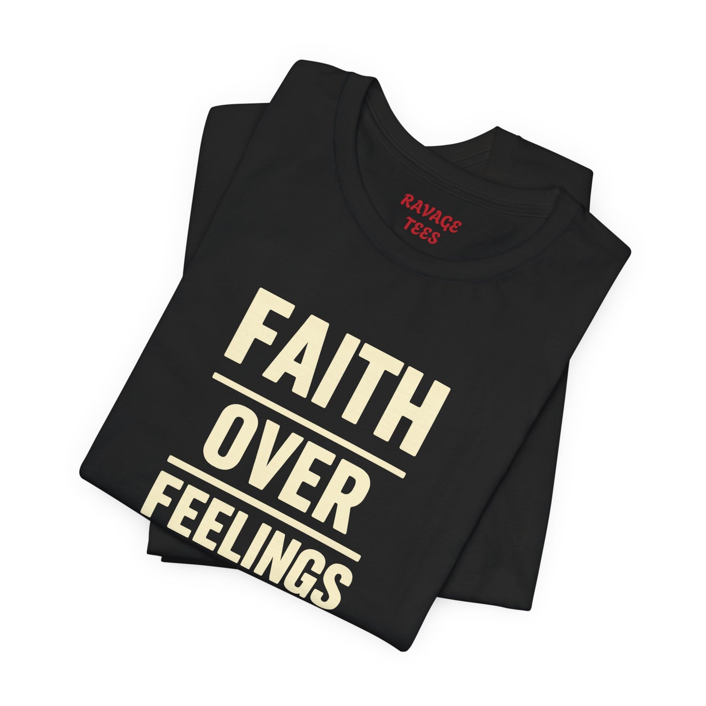 Faith Over Feelings Tee - Inspiring Unisex Short Sleeve Shirt for Everyday Comfort, Motivational Gift, Casual Wear, Spiritual Apparel, [...]