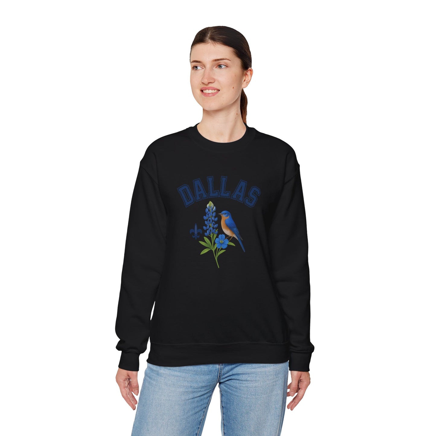 RAVAGE DALLAS - City Vibe Sweatshirt | Unisex Cardinal Crewneck, Cozy Fall Fashion, Casual Wear, Bird Lover Gift Idea