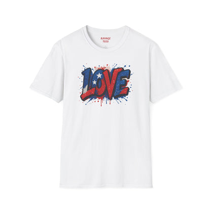"Freedom & Love" Tee: Unisex 4th of July Graphic Shirt Gift