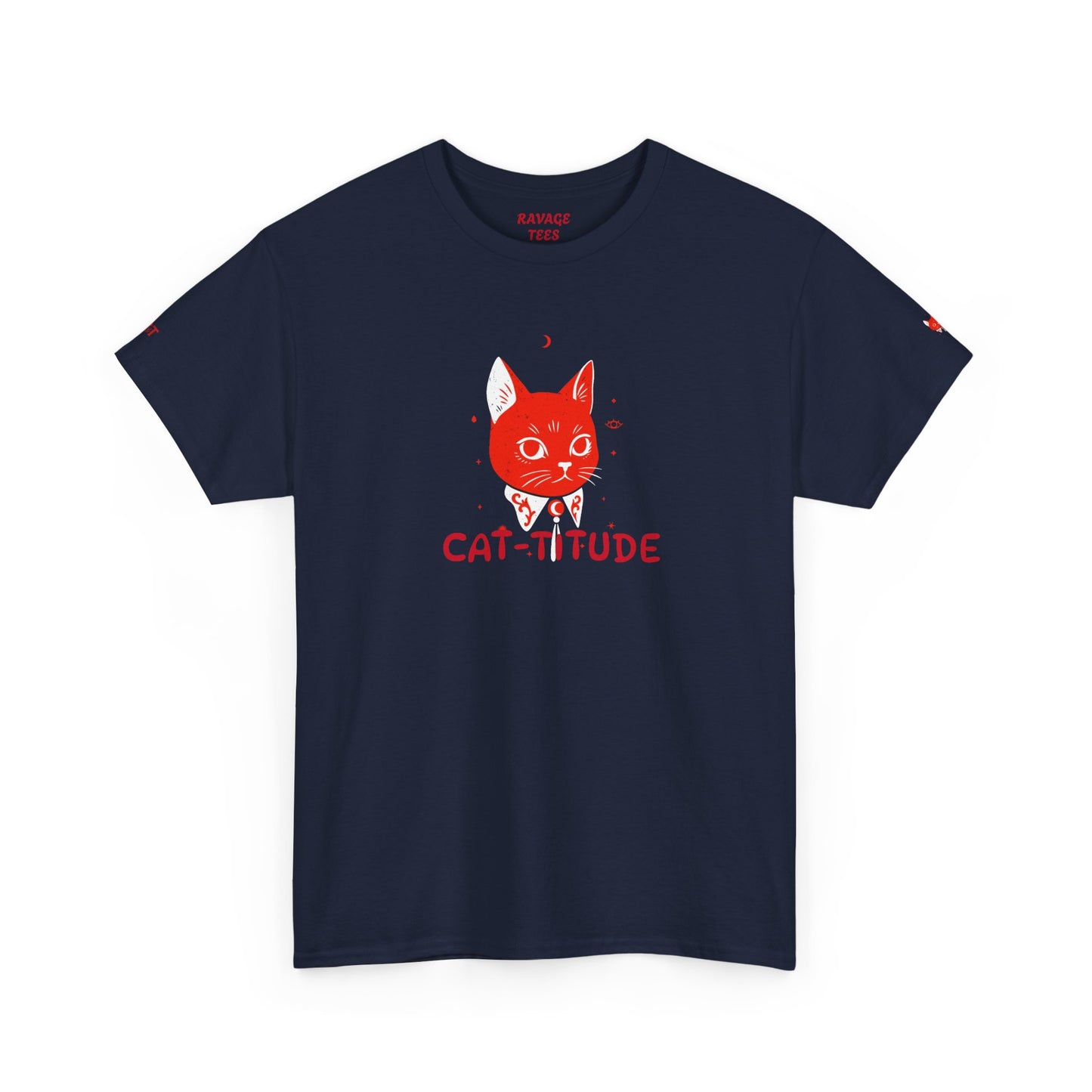 CAT-TITUDE Unisex Heavy Cotton Tee | Funny Cat Shirt