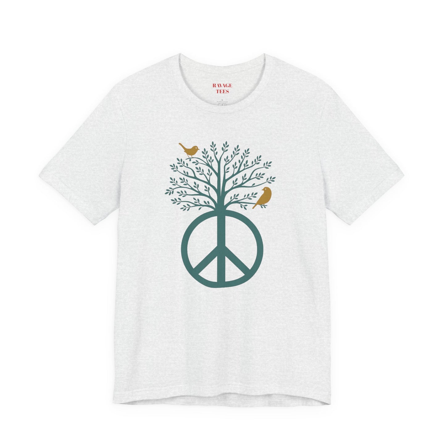 Peace Tree T-Shirt with Birds – Eco Nature Graphic Tee