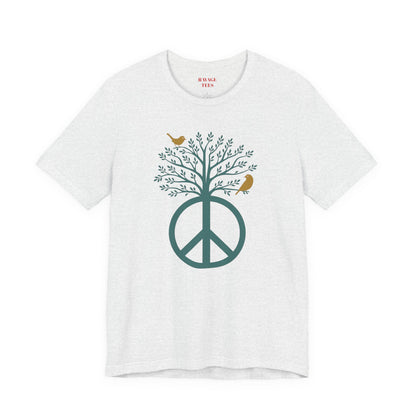 Peace Tree T-Shirt with Birds – Eco Nature Graphic Tee