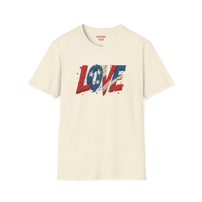 "Freedom & Love" Tee: Unisex 4th of July Graphic Shirt Gift