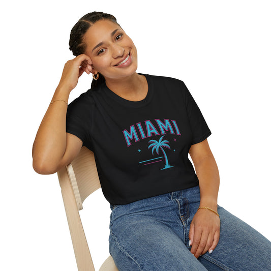 Miami Vibes Unisex T-Shirt – Casual Summer Tee, Beachwear, Travel Outfit, Vacation Style, Gift for Him or Her