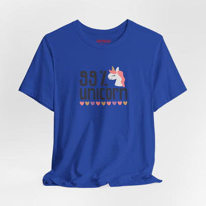 99% Unicorn Tee: Funny, Whimsical Graphic T-Shirt for All Ages