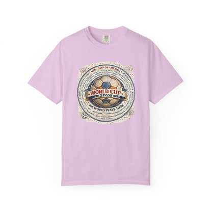 World Cup 2026 Vintage Soccer T-Shirt — USA Canada Mexico Tournament Tee