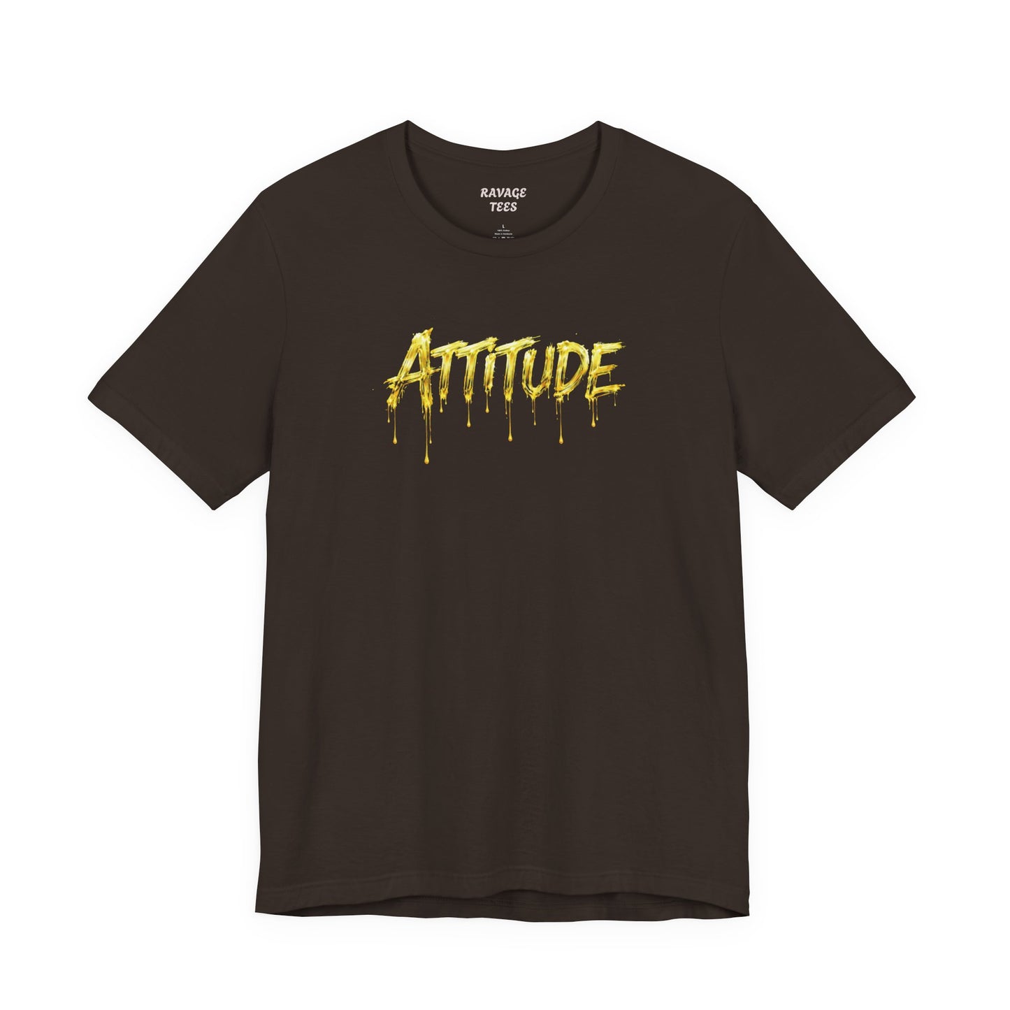 Attitude Drip Graphic Tee — Bold Yellow Streetwear T-Shirt